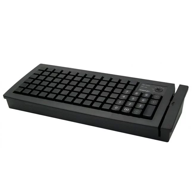 Программируемая клавиатура Posiflex KB-6600B черная c ридером магнитных карт на 1,2,3 дорожки